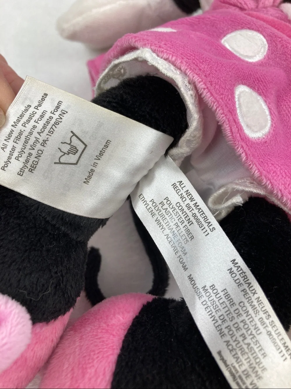 Disney Store Authentic Minnie Mouse Plush Stuffed Animal Toy 14” Pink